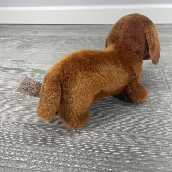 2012 Demdaco Nat and Jules Dachshund 10" Plush Brown Dog Stuffed Animal Toy - Picture 5 of 10